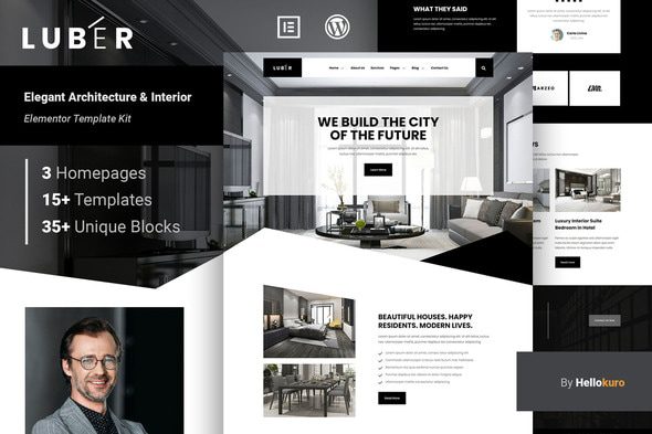 Luber – Elegant Architecture and Interior Elementor Template Kit
