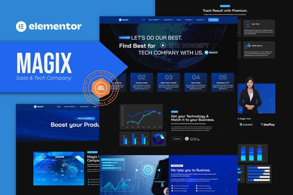 Magix – Saas and Tech Company Elementor Template Kit