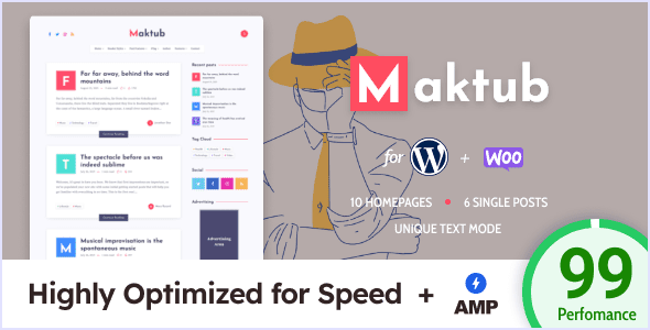Maktub – Minimal and Lightweight Blog for WordPress