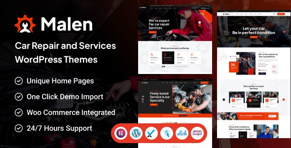 Malen – Car Service and Repair WordPress Theme