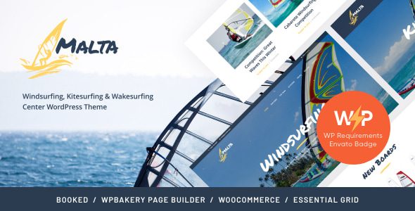Malta – Windsurfing, Kitesurfing and Wakesurfing Center WordPress Theme