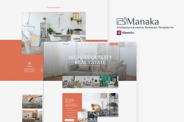 Manaka – Architecture and Interior Elementor Template Kit