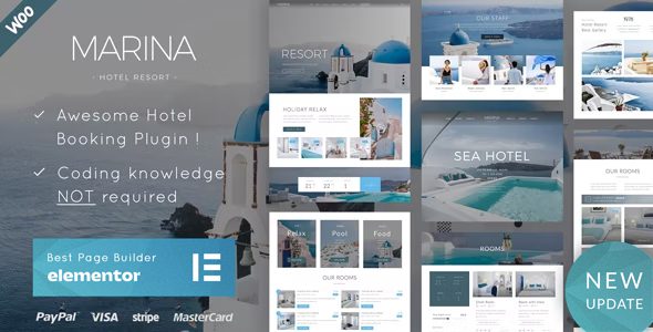 Marina Hotel & Resort WordPress Theme