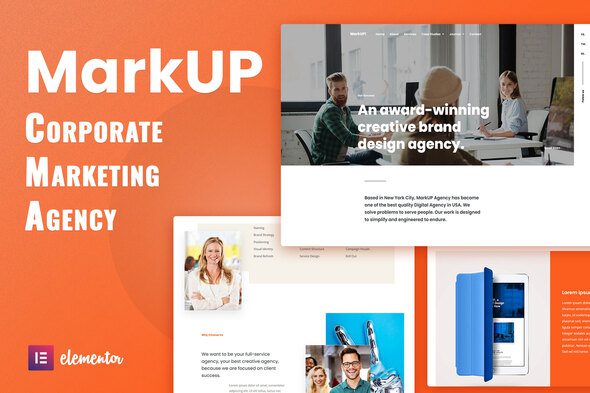 MarkUP – Corporate and Marketing Agency Elementor Template Kit