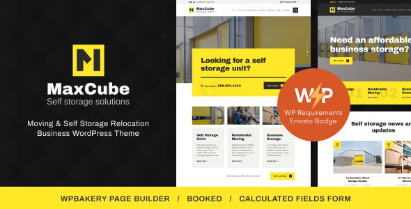 MaxCube Moving and Self Storage Relocation Business Theme