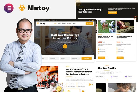 MeToy – Toys Craft Industry Elementor Template Kit
