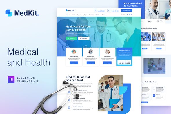 MedKit – Health and Medical Elementor Template Kit