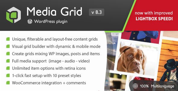 Media Grid WordPress Responsive Portfolio