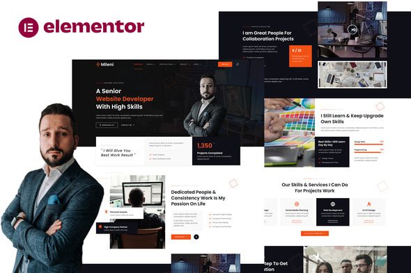 Mileni – Personal Freelancer and Portfolio Showcase Elementor Pro Template Kit