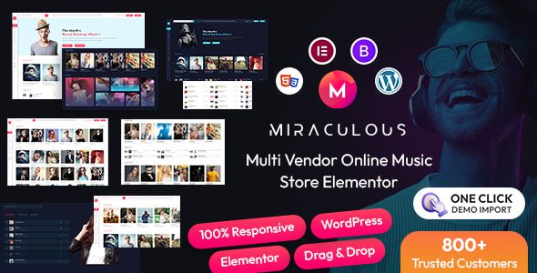 Miraculous – Online Music Store WordPress Theme