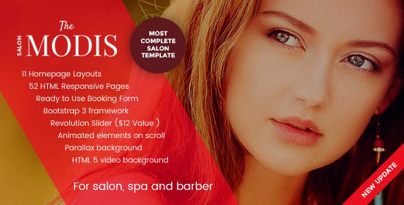 Modis Salon and Barber WordPress Theme