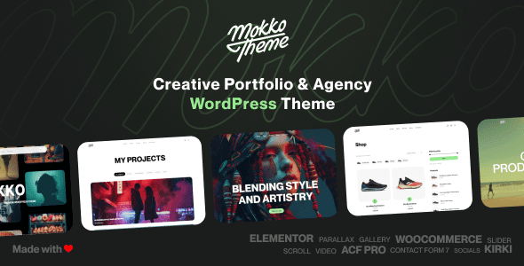 Mokko – Creative Portfolio and Agency WordPress Theme
