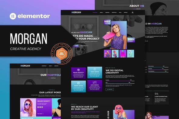 Morgan – Creative Agency & Portfolio Elementor Template Kit