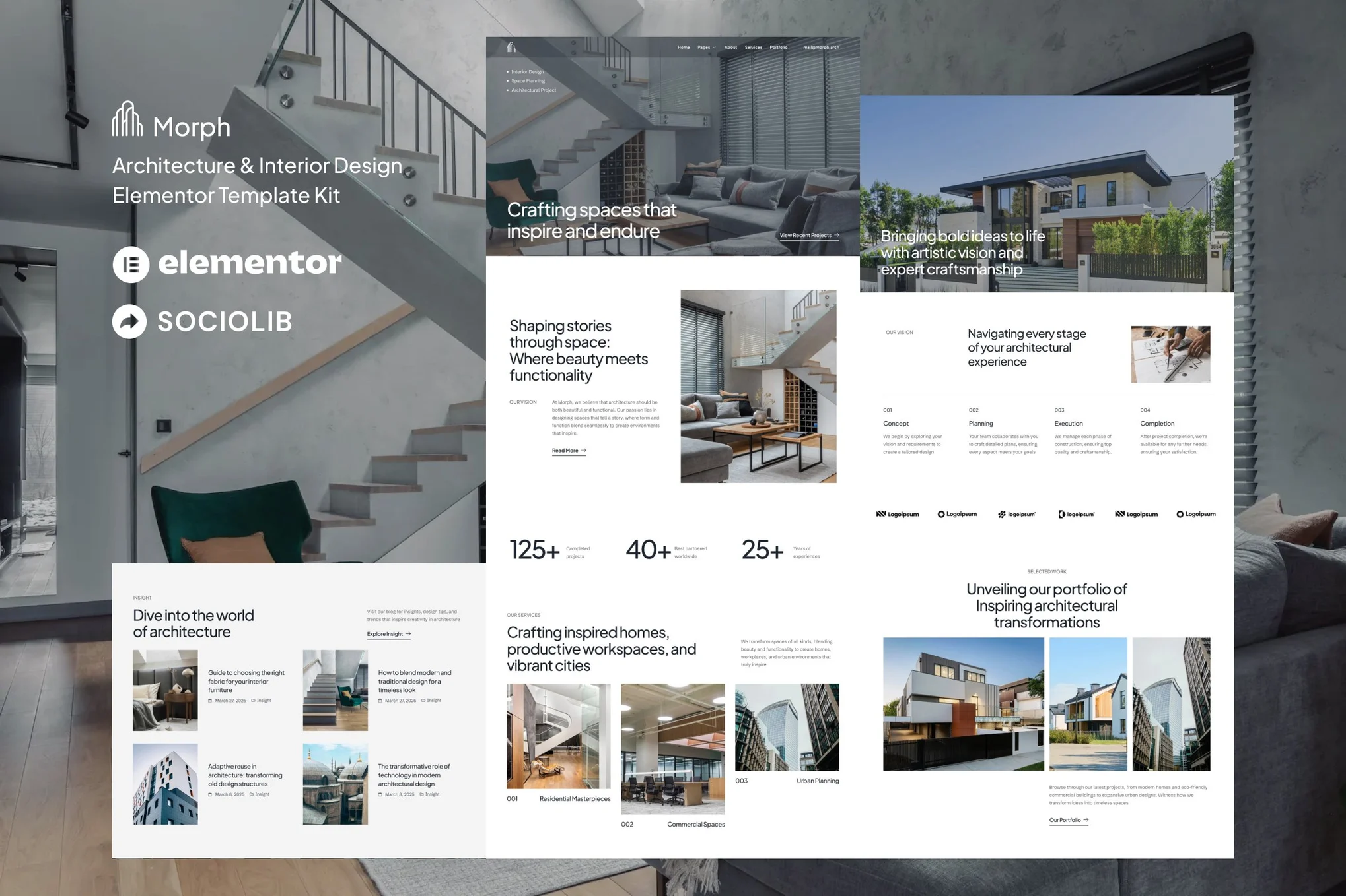 Morph – Architecture and Interior Design Elementor Template Kit