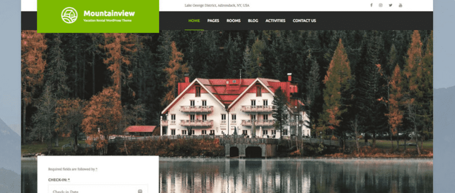 Mountainview – Best Vacation Rental WordPress Theme