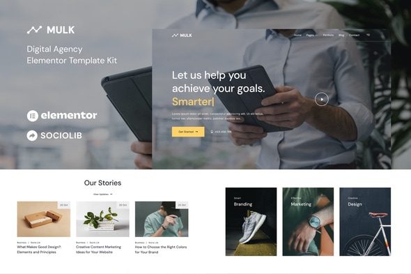 Mulk – Digital Agency Elementor Template Kit