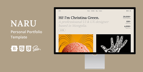 Naru – Personal Portfolio WordPress Theme