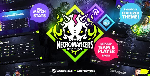 Necromancers – eSports and Gaming Team WordPress Theme
