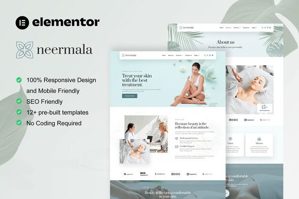 Neermala – Beauty Clinic and Dermatology Elementor Template Kit