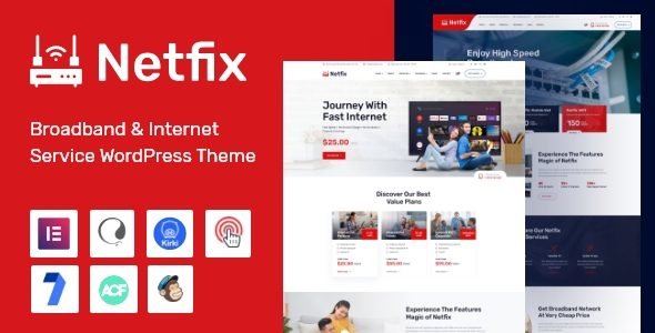 Netfix – Broadband and Internet Services WordPress Theme