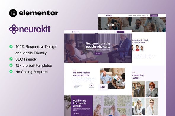 Neurokit – Mental Health & Therapy Elementor Template Kit