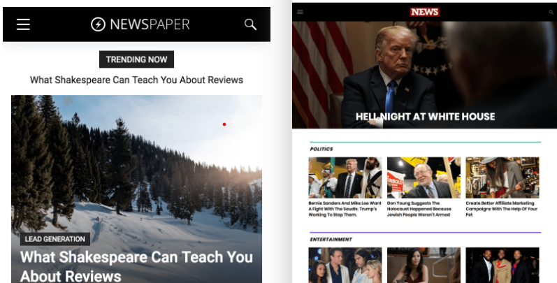 Newspaper Theme for AMP