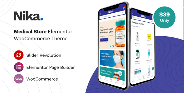 Nika – Medical Elementor WooCommerce Theme