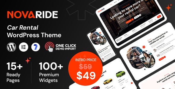 Novaride – Car Rental WordPress Theme