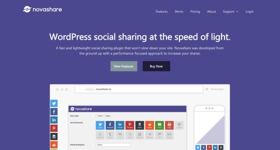 Novashare – WordPress Social Sharing Plugin