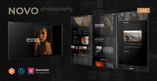 Novo – Photography Elementor Template Kit