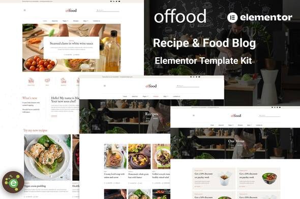 Offood – Recipe & Food Blog Elementor Template Kit
