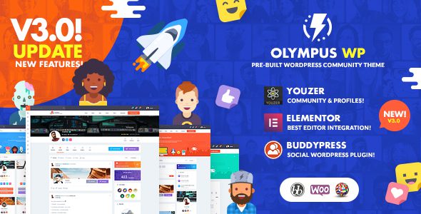 Olympus BuddyPress Theme Social Network
