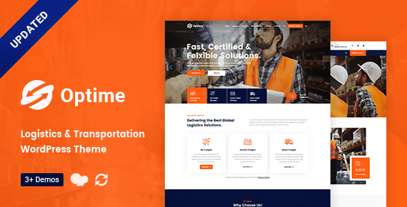 Optime – Logistics and Transportation WordPress Theme