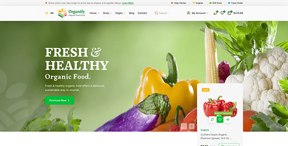 Organify – Organic Food Products WordPress Theme