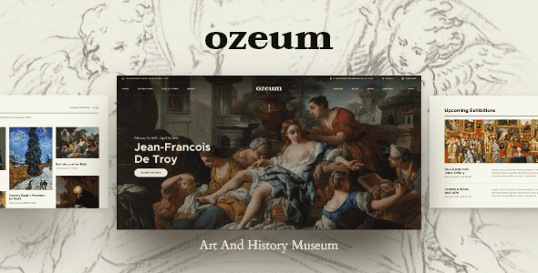 Ozeum | Modern Art Gallery and Creative Online Museum WordPress Theme