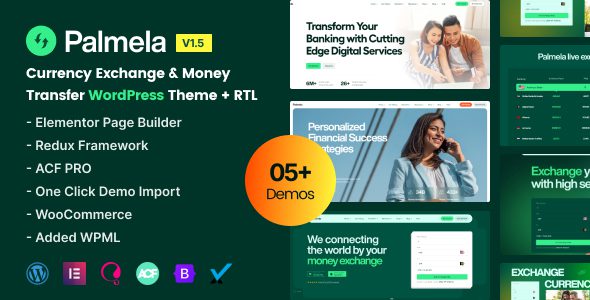 Palmela – Online Banking and Money Transfer WordPress Theme