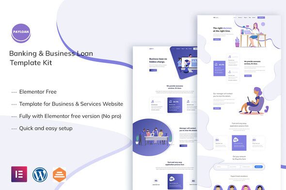 Payloan – Banking and Business Loan Elementor Template Kit