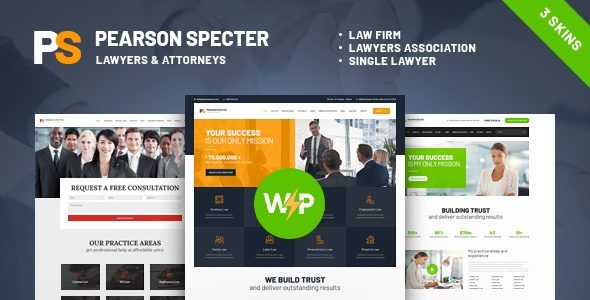 Pearson Specter – WordPress Theme for Lawyer and Attorney