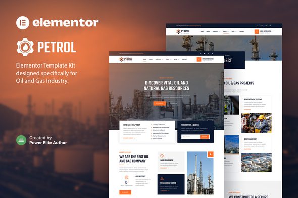 Petrol – Oil and Gas Industry Elementor Template Kit