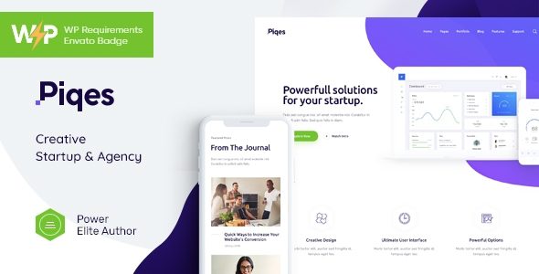 Piqes Creative Startup and Agency WordPress Theme