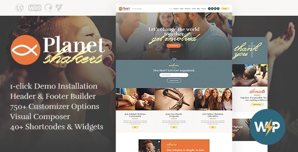 Planet Shakers | Church and Religion WordPress Theme