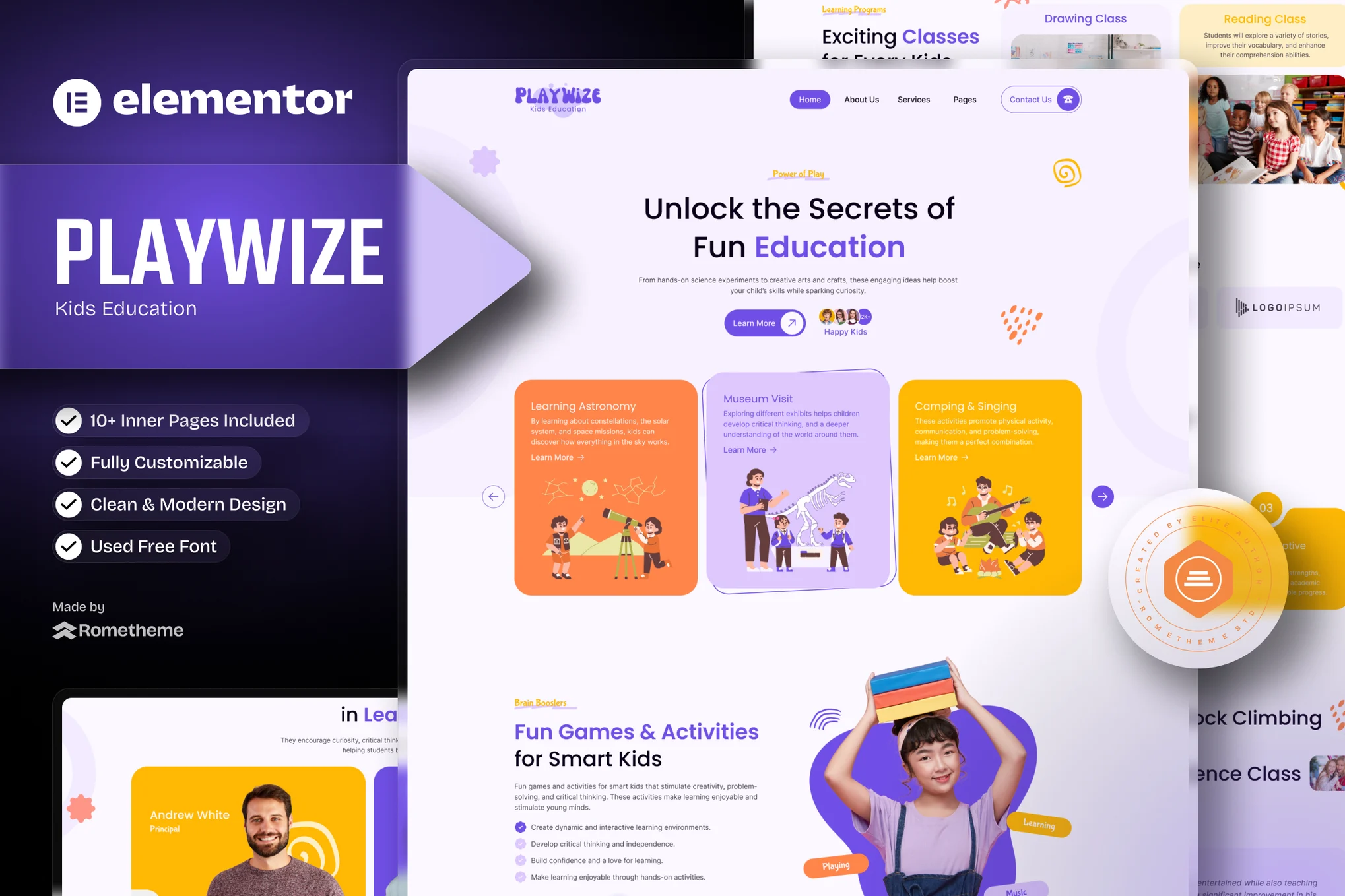 Playwize – Kids Education Elementor Template Kit