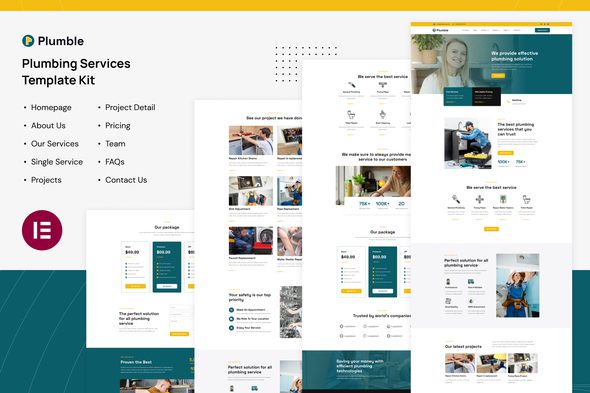 Plumble – Plumbing Services Elementor Template Kit