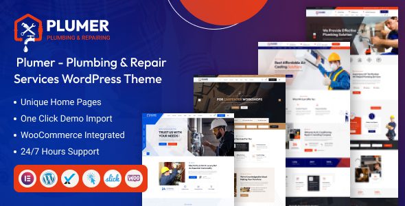 Plumer – Plumbing and Repair Services WordPress Theme