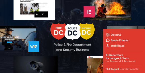 Police and Fire Department and Security Business WordPress Theme