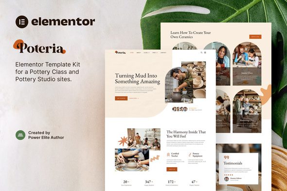 Poteria – Pottery Class and Studio Elementor Template Kit