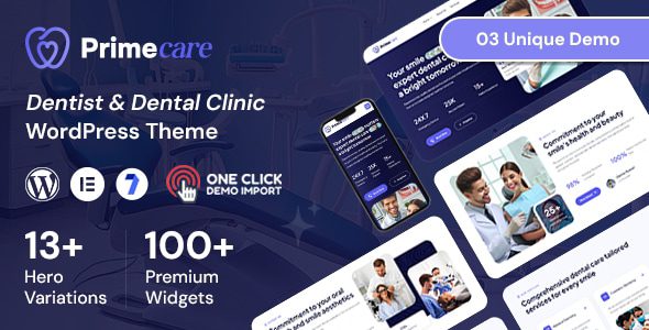 Primecare – Dentist and Dental Clinic WordPress Theme