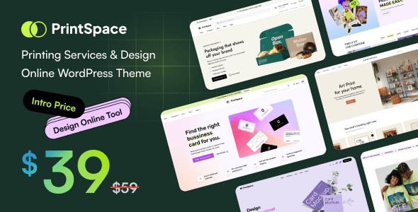 PrintSpace – Printing Services and Design Online WooCommerce WordPress theme