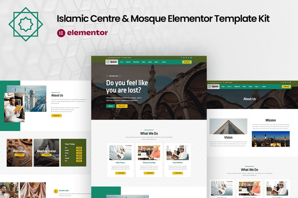 Qubsh – Islamic Centre and Mosque Elementor Template Kit