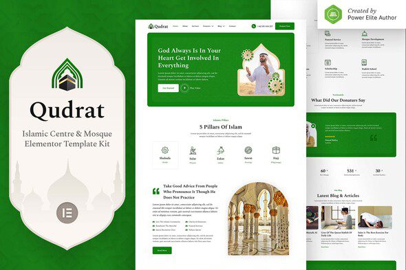 Qudrat – Islamic Center and Mosque Elementor Template Kit